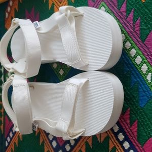 Teva Flatforms White Size 7